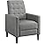 Yaheetech Fabric Recliner Chair Adjustable Single Recliner for Living Room Sofa with Thicker Seat Cushion Tufted Upholstered Sofa with Pocket Spring for Living Room Bedroom Grey from Yaheetech