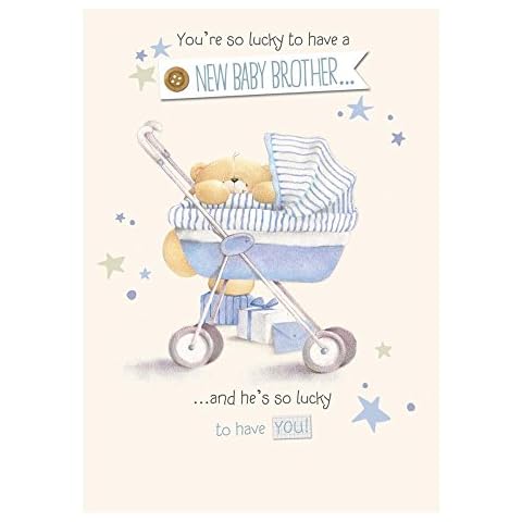 Forever Friends New Baby Brother Card Cover