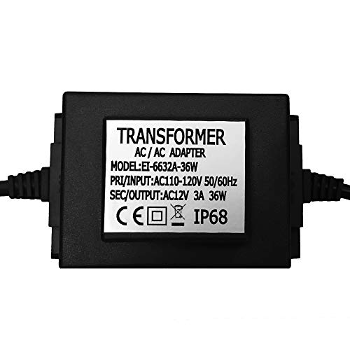 Cnbrighter Waterproof 12V Ac Transformer 3A 36W,110V-120V Ac To 12V Ac Led Power Supply, Voltage Converter Led Driver,Adapter For Outdoor Landscape Lighting/Swimming Pool Light  thumb #4