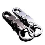 Acespeed Metal Keyring Keychains Key Rings Chain Holder Organizer 3D Metal Pendant Classic Pendant Gift Birthday Present Family Present for Man and Woman Gifts Elegant Durable(2PCS)