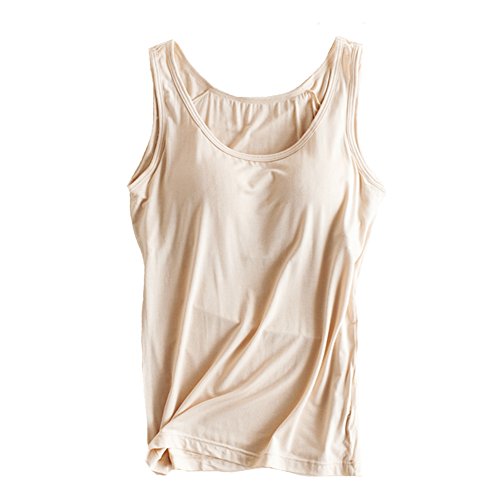 Image of Womens Modal Built-in Bra Padded Camisole Yoga Tanks Tops