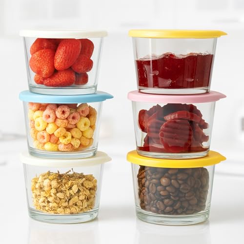 Image of PANCA Fridge Storage Containers Leak Proof Glass Jars With Lid Kitchen Storage box glass containers for Kitchen Microwave Safe Bowl Set (4)