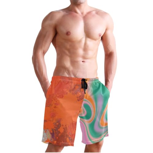 Short de plage extensible Quick au style art abstrait coloré et dynamique