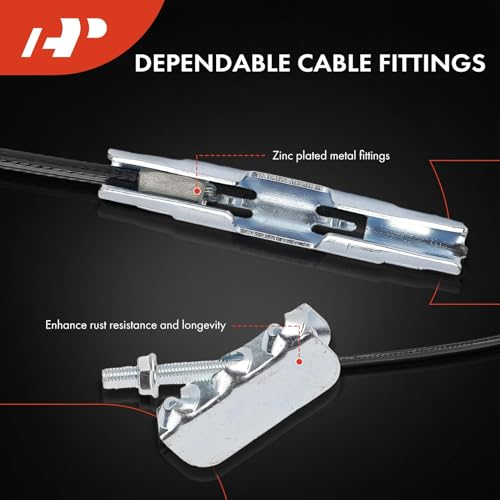 A-Premium Intermediate Side Parking Brake Cable Assembly Compatible with Chevrolet and GMC Models: Silverado 1500 1999-2004, Silverado 2500 1999-2000, Sierra 1500, Sierra 2500, Avalanche 2500 by A-premium - Image 4