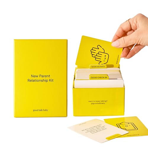 Image of Good Talk Baby New Parent Relationship Kit: 260 Conversation & Activity Cards for New Parents | Check-in Prompts, Deep Dive Questions, Bonding Activities, & Task Cards | Ages 18+