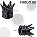 MEAJOO 8PCS Crown Style Tire Valve Stem Caps, Air Caps Cover, Aluminum Alloy Dustproof and Waterproof Valve Caps Cover fits Cars, Trucks, Bikes, Motorcycles, Bicycles Tire Caps(Black)