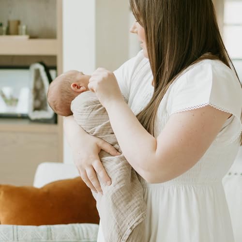Image of Little Unicorn Muslin Swaddle Blanket for Newborns & Infants | Soft & Breathable Fabric | Baby Blanket for Swaddling, Nursing, Shower Gifts (Driftwood)