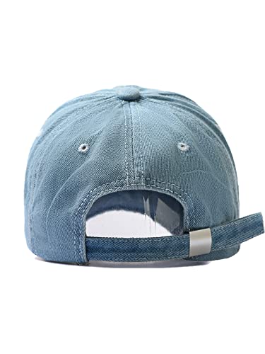 Image of Unisex Ripped Distressed Denim Ring Baseball Cap Hip Hop Vintage Dad Hat Adjustable