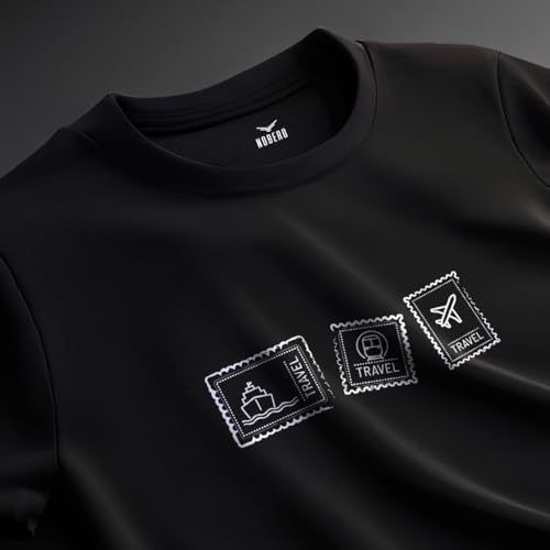 Image of Nobero 100% Cotton T Shirts for Men Stylish | Regular Fit | Graphic Printed T Shirts for Men 180 GSM Combed Cotton | Round Neck Half Sleeve