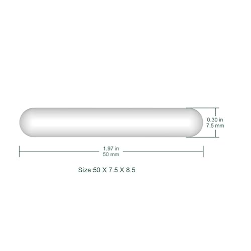 Miniatura 2 de FunChem Juego de barras de agitación, 5 barras de agitación magnéticas recubiertas de PTFE para agitadores (1.969 in, 5), color blanco