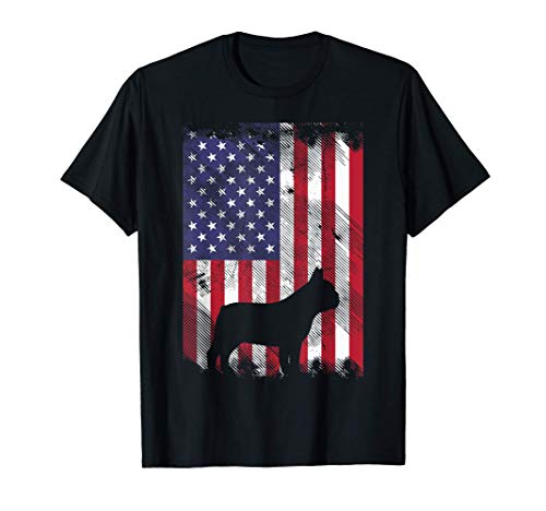 American Flag French Bulldog Frenchie Patriotic Pet Dog Gift T-Shirt