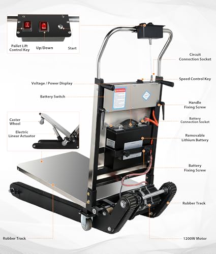 Carretilla eléctrica para escaleras, 1250W, 900 lbs miniatura 5
