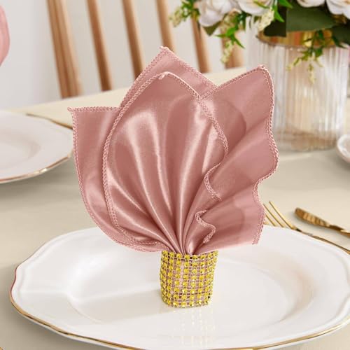 Serviettes en satin polyester réutilisables pour éliminer la corvée de repassage