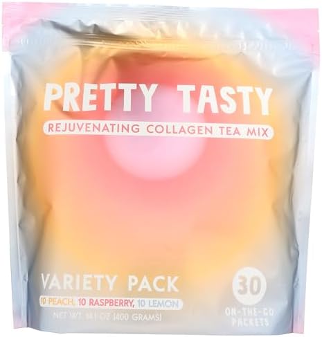 Amazon.com: Pretty Tasty Tea Variety Pack, Collagen-Infused Tea, Peach ...