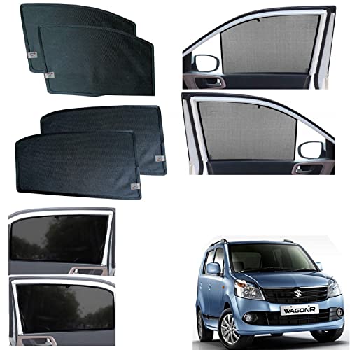 Image of WolkomHome car Fix Curtain Window Shades Half Curtains Sunshade for WagonR 2010