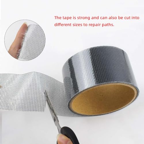 3-Layer Strong Waterproof Adhesive Screen Repair Tape - Instantly Fix Holes & Tears - Fiberglass Repair Kit - Gray (1.97x78.7 Inches) - Thumbnail 3
