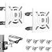 AlfaView 2PCS Universal Vertical Pole Mount Adapter Bracket for CCTV Security Camera PTZ Dome Vertical Pole Wall Mounting Bracket with Stainless Steel Loops and Mounting Screws