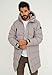 Soulstar Herren Parka Winterjacke mit Kapuze Winterparka Lange Steppjacke Wintermantel Outdoorjacke Pufferjacke Mens Jacket S2_MJ-MANGO-Grey-M