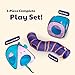 Cat Tunnels for Indoor Cats - 3-Piece Interactive Large Cat Tunnel with with Crinkle Cubes and Charming Design | Interactive Cat Tubes and Tunnels for Bunny, Small Dogs and Ferret | eenk