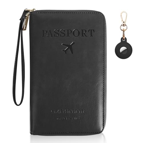 Organisateur de voyage antivol pour passeport avec suivi connecté