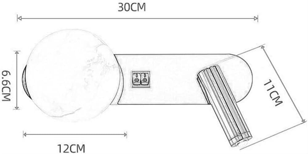 Nowoczesne lampy ścienne do wnętrz Aluminiowa lampa nocna LED Regulowany reflektor do czytania z żywicy Globus do sypialni lub biura