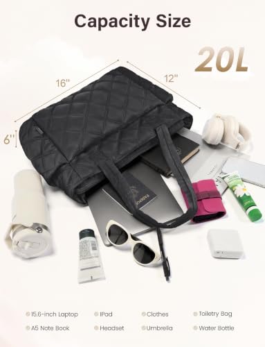 20L Uselike Quilted Puffer Tote Bag w/ Zipper & Compartments (Various) - image 5