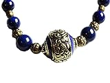  Collier bleu lapis lazuli véritable ras du cou ethnique artisanat Népal/Idée cadeau femme, Noël, Saint Valentin, fête des mères
