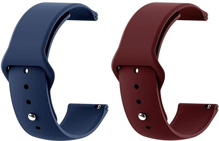Techmoumt 20MM Soft Silicone Watch Band Strap Compatible with Noise X-Fit 1 Amazfit GTS 2 Mini Amazfit Bip Galaxy Watch Active 2(44MM) (Pack of 2) (20MM SMARTWATCH Strap, Navy Blue-Wine) (B0BDM5C153) Amazon Price History, Amazon Price Tracker