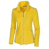  PIKEUR Damen Fleecejacke NERA mit Stehkragen, yellow, 38