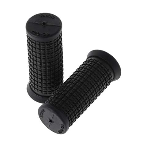 Exing 2pcs Bicycle Grips Non-slip Rubber Bike Grips Short Handle Bicycle Parts Scooter MTB (Black) Cover
