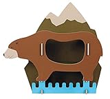 Aus Holzwerkstoffplatten Werkhaus Kindergarderobe - Bär, Holz, L 42 cm, H 40 cm, T 12,5 cm