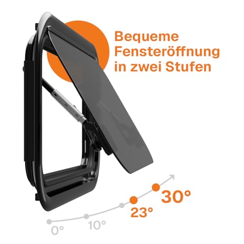 Farosun Wohnwagen Fenster 50x30 cm, E13, Ausstellfenster für Wohnmobil und Caravan mit integriertem Insektenschutz, Sonnenschutz, Seitenfenster für Camper, 2 mm Acrylglas, UV-beständig