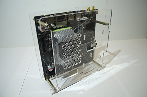 JIANGRUI Acrylic TXShell: Jetson Enclosure for your Nvidia Jetson TX1 TX2 Developer Kits, 30cm SATA cable integrated power + data is included
