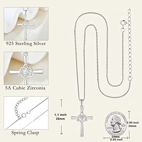 Lwasry Irish Celtic Knot Trinity Necklace Silver Cross Pendant Polished Religious Good Luck Jewelry For Women Girls #TOP5