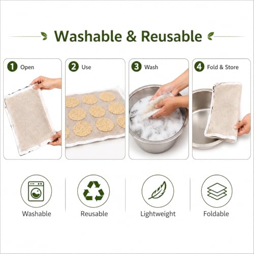 Image of Papad Drying Cloth with Net Zip | Cotton Food Drying Cloth for Sun Drying | Reusable Mesh Drying Mat for Papad, Vadagam, Millets, Grains, & Dry Fruits | Protects from Birds, Dust & Insects | Breathable Material