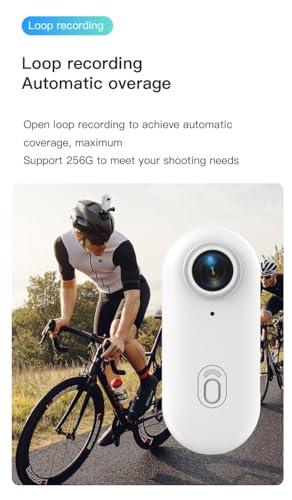Mini cámara Deportiva WiFi, cámara de acción de pulgar 4K HD, lente gran angular de 120°, hasta 30 metros de profundidad, adecuada para cascos de salpicadero de motocicletas y automóviles. (Blanco) - imagen 2