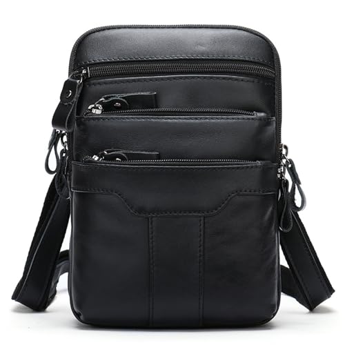 Bolso de hombro para hombre en cuero ideal para viajes de negocios y ropa casual urbana