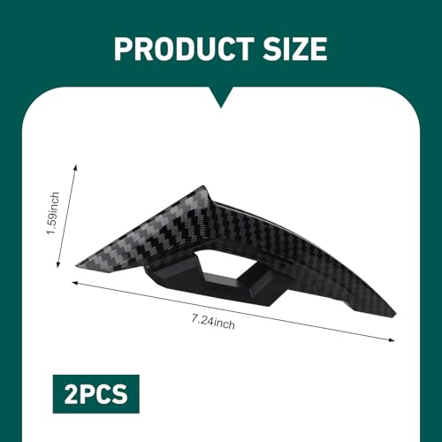 Bawkars 2 PCS c, 7.24\"x1.59\" Carbon Fiber Claw-Shaped Aerodynamic Winglets, Car Decorative Fairing Wing Accessories, Universal for Motorbikes & Electric Vehicles - Thumbnail 2