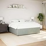 vidaXL Estructura de Cama sin colchón Terciopelo Gris Claro 200x200 cm