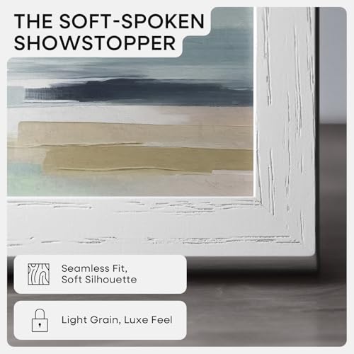 Image of Homeforia 8x24 Panoramic Frame White, High End Oak 8 x 24 Picture Frames Wood without Mat, 24x8 Thin Hanging Wooden Poster Frame for Wall, 8by24 Display Photo Frame, Tempered Glass, Wall Kit, Set of 1