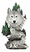 Ebros Mountain Scenery Gray Wolf Family Statue Timber Wolf Pack On Rocks 13"H Figurine