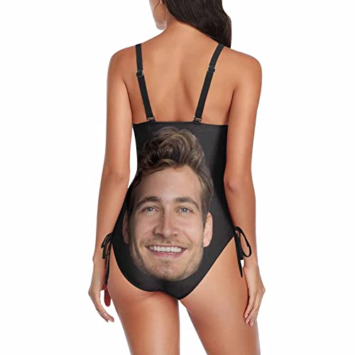 Custom Face Bathing Suit Personalized Picture Swimsuits for Women One Piece Swimwear with Husband Photos Pool Gifts2
