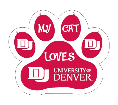 University of Denver Pioneers Cat Lover Paw Magnet Officially Licensed Collegiate Product