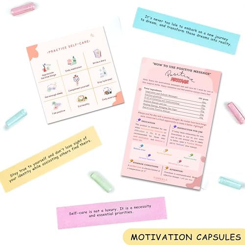 50 Positive Messages In A Bottle, Positive Affirmations Gifts for Women, Daily Message in a Bottle, Motivation Gift, Mental Health Gifts for Women Men, Stress Relief Self Care Kit for Mediation - Image 5