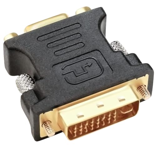 RLMVGBX DVI Male to VGA Female Adapter 24+1 Pin DVI-D to VGA Converter 1080P Video Connector for Monitor Computer Projector