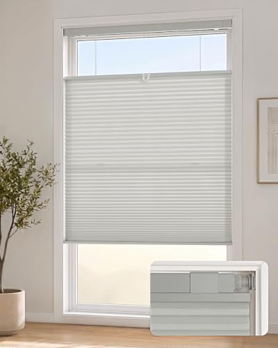 Lazblinds TDBU Cellular Shades, 44" W X 64" H, Dove Grey