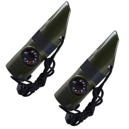 多目的屋外緊急信号装置 ガラスコンパス付き LEDライト付き 荒野サバイバルアウトドア用 温度計付き