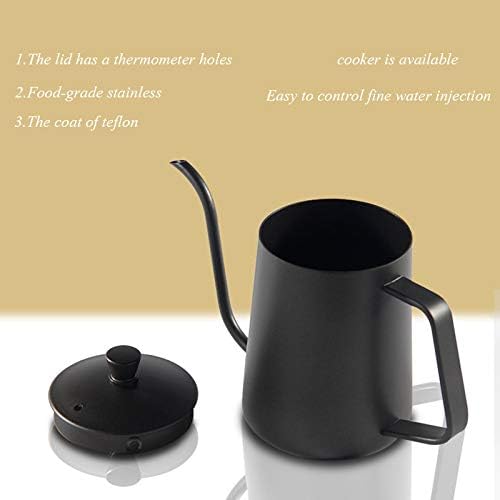 Coffee Press Drip Kettle 350ml 600ml Coffee Tea Pot Stainless Steel Gooseneck Drip Kettle Long Neck Thin Mouth Pots(Insulated B 350ml)