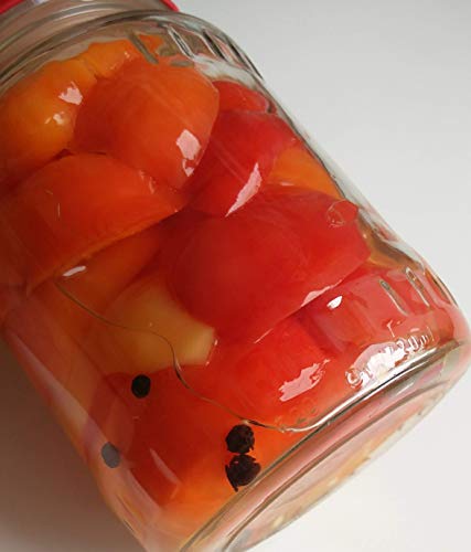 Apfelpaprika geschnitten aus Kalocsa 720ml sauer eingelegtes aus Ungarn handarbeit Manufakturware (Scharf - mittelscharf) – Bild 3