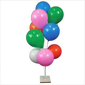 Suporte Para Balões Imita Gás Hélio + 10 hastes Com base MDF